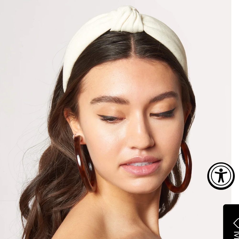 Lele Sadoughi ivory woven headband